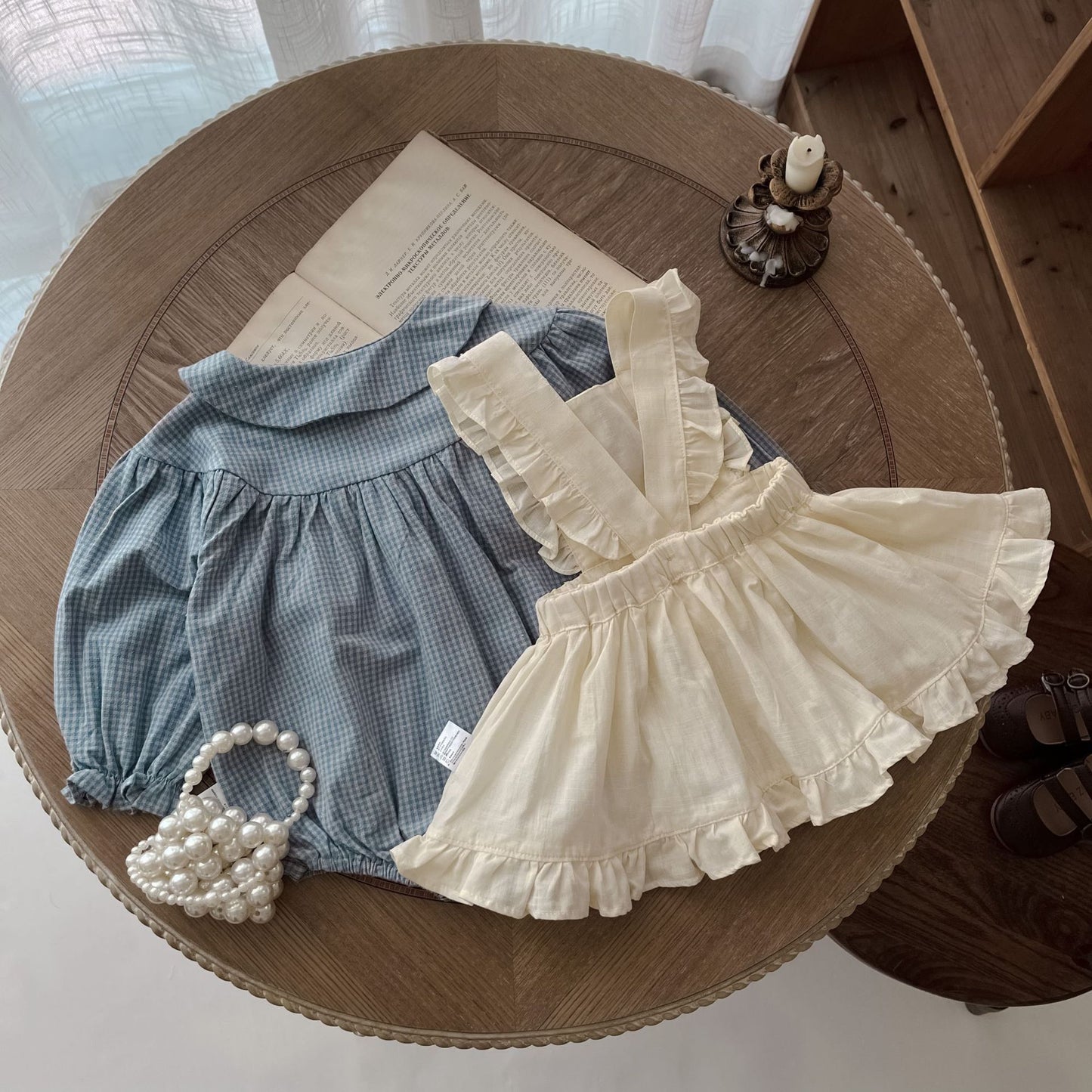 SweetPlaid – Baby Girl Baby Girl Romper & Skirt
