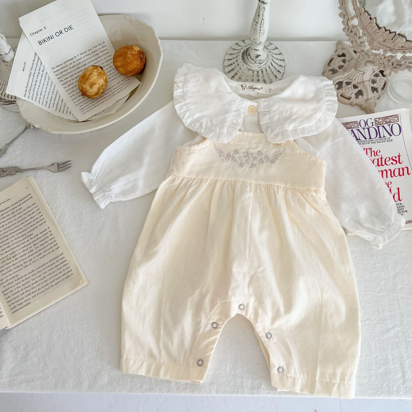 BlossomBelle – Baby Girl Suspender Romper