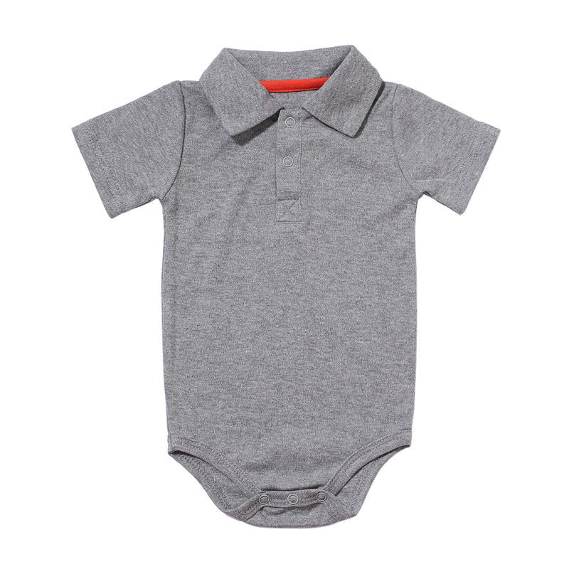 SnuggleCollar – Soft Cotton Lapel Baby Romper