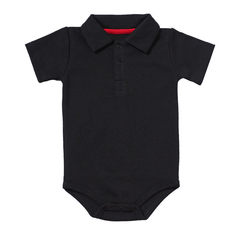 SnuggleCollar – Soft Cotton Lapel Baby Romper