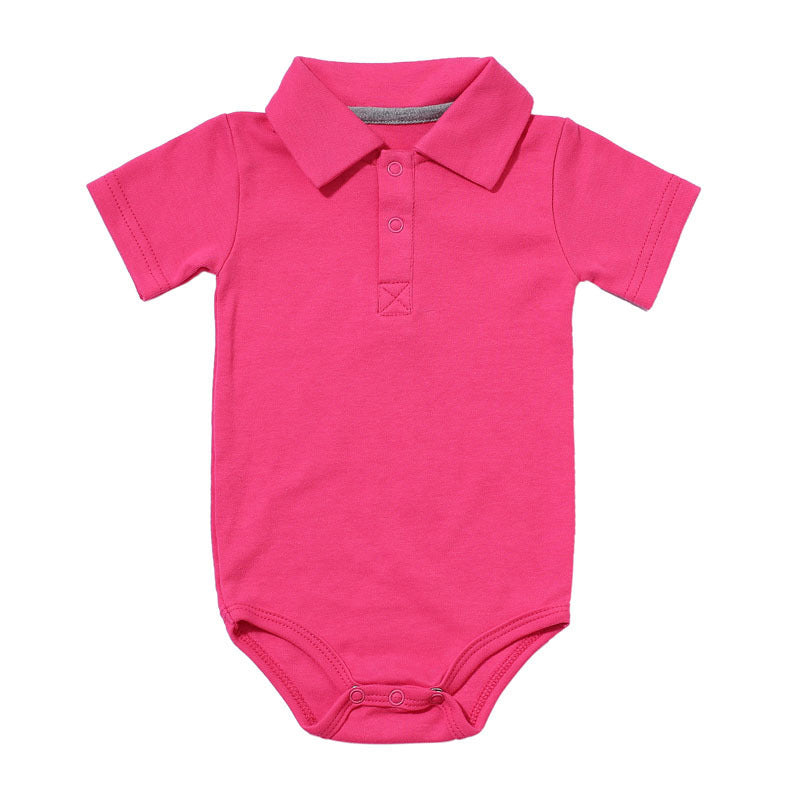SnuggleCollar – Soft Cotton Lapel Baby Romper