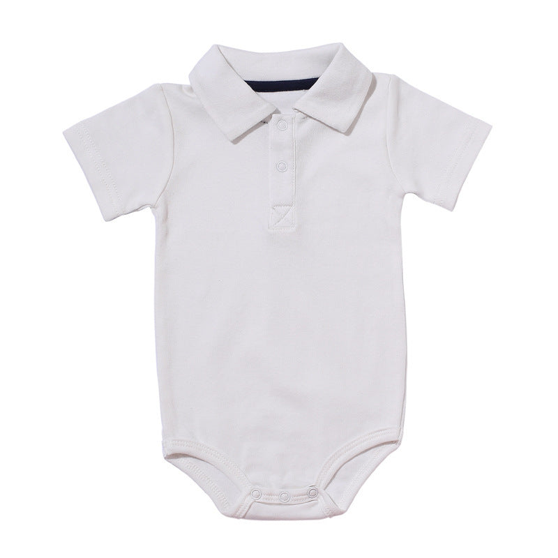 SnuggleCollar – Soft Cotton Lapel Baby Romper