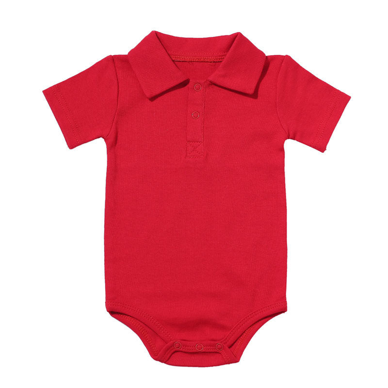 SnuggleCollar – Soft Cotton Lapel Baby Romper