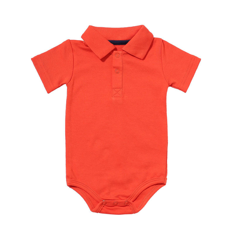 SnuggleCollar – Soft Cotton Lapel Baby Romper
