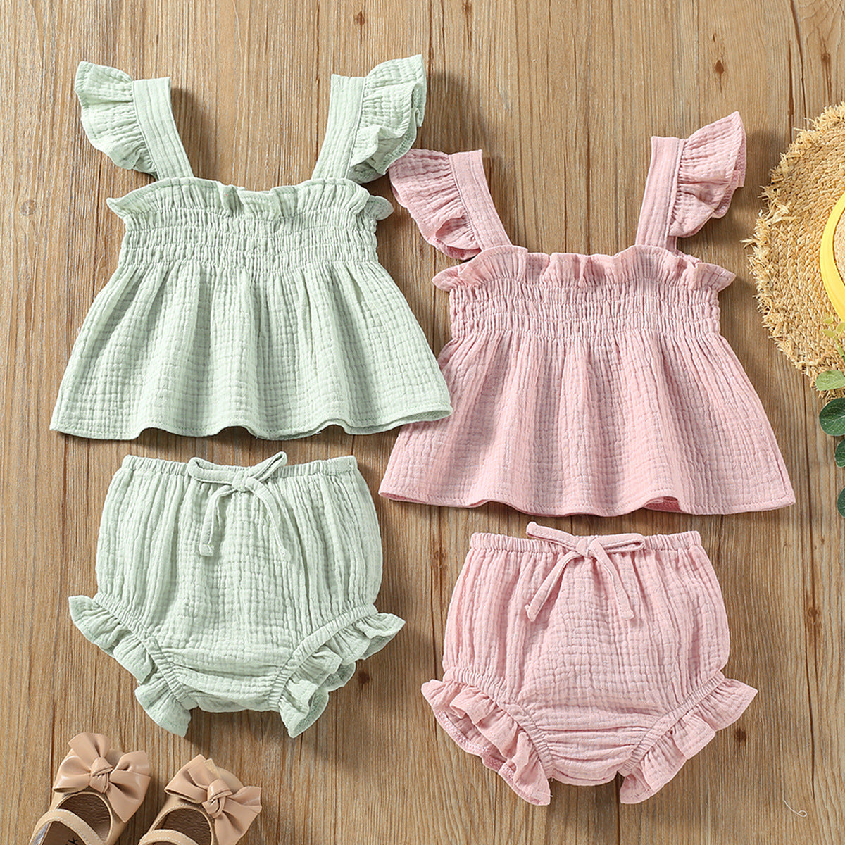 Girls' Sling Top & Shorts Set
