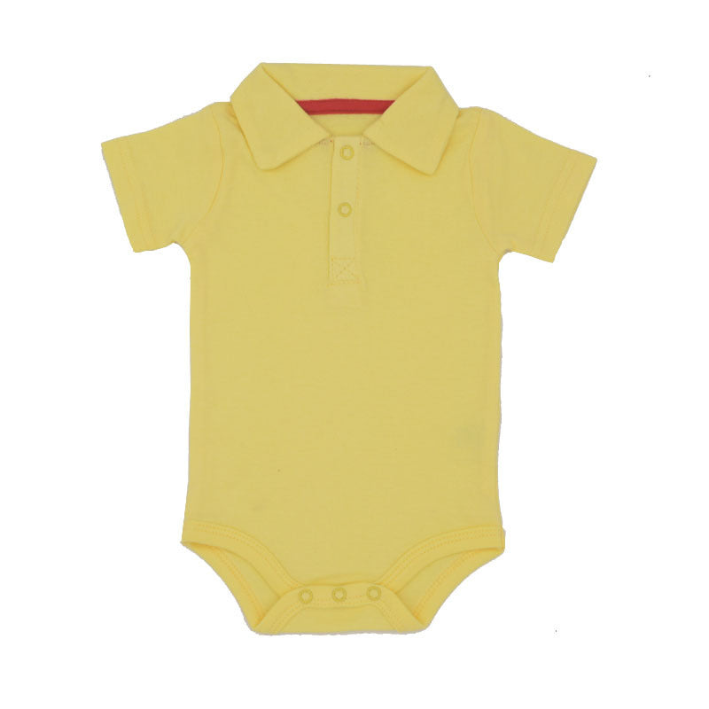 SnuggleCollar – Soft Cotton Lapel Baby Romper
