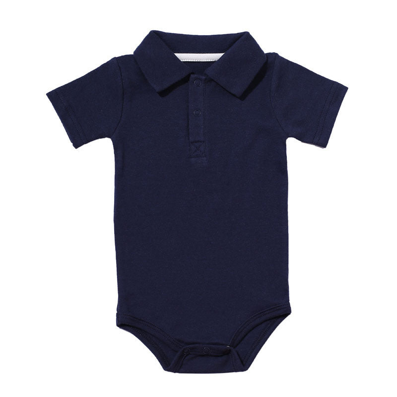 SnuggleCollar – Soft Cotton Lapel Baby Romper