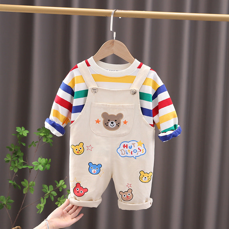 LittleCub – Plaid Shirt & Pants Set