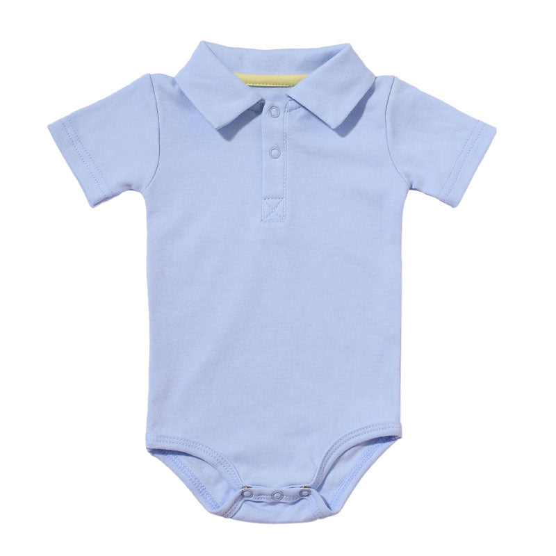SnuggleCollar – Soft Cotton Lapel Baby Romper