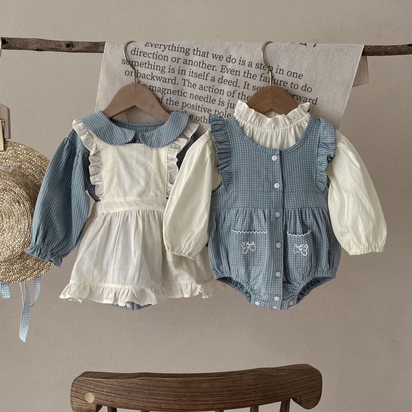 SweetPlaid – Baby Girl Baby Girl Romper & Skirt